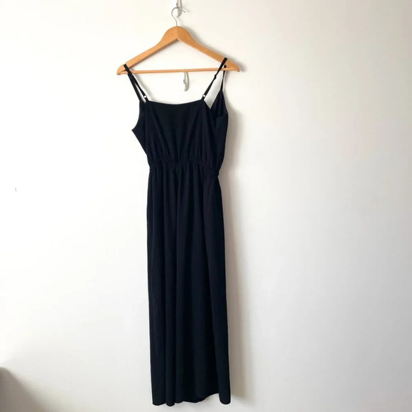 Aritzia Wilfred Melodie Wide Leg V Neck Jumpsuit Black Size Small - Picture 6 of 8